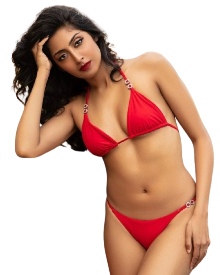 call girl in red bikini